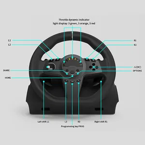 <span class=keywords><strong>Volant</strong></span> de jeu de simulation de course avec pédales linéaires 270° USB pour PC/PS3/PS4/Xbox One - Product Image 5