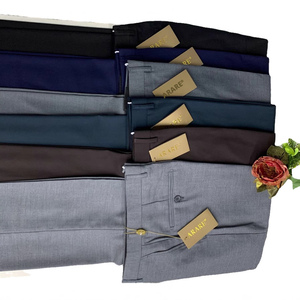 <strong>Men's</strong> <strong>Trousers</strong> Business Formal Slim <strong>Black</strong> Embroidered Mid Waist Suit Pants Professional Dress <strong>Trousers</strong> - Product Image 2