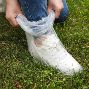 Botas de cubierta de vinilo para prevención de contaminación de zapatos Protección de pie de 10 piezas contra barro de charco - Product Image 1