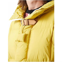 Manteau d'hiver matelassé épais à capuche pour homme, veste longue zippée unie décontractée