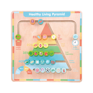 Wooden Healthy Life <strong>Pyramid</strong> Set Toys for Children Other <strong>Puzzle</strong> Education Toys - Product Image 5