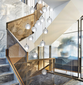 Moderne Decoratie Hanger Verlichting Trap Lampen Luxe Global Crystal Ball Bellen Led Opknoping Licht - Product Image 6