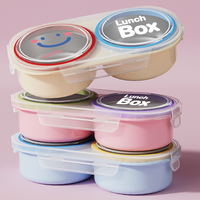 Boîte à lunch à 2 compartiments, chauffable au micro-ondes, de qualité alimentaire, résistante aux hautes températures, scellée, grande capacité, pour le camping
