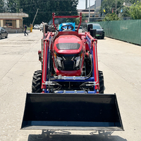 Tracteur diesel de la CE EPA 4wd de rendement élevé tout le tracteur 80HP hydraulique de terrain tracteur diesel de rotoculteur de pneu solide avec la pelle