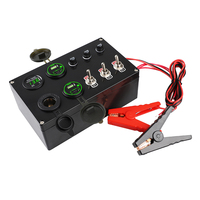Boîtier de distribution d'alimentation pour camping, mini 12V 24V, en ABS, 2 ports USB + 2 ports Type C, 3 interrupteurs à bascule, affichage de la tension, Nouveau