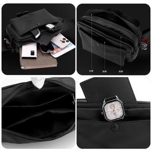 Bolso de Pecho para Hombre Wepoewr, de Nailon, Ligero, Pequeño, Negro, Estilo Urbano, Bandolera, para Uso Diario, Otoño 2024 - Product Image 5