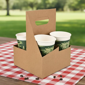 Caja <span class=keywords><strong>de</strong></span> Embalaje Desechable y Reciclable <span class=keywords><strong>de</strong></span> Cartón Kraft <span class=keywords><strong>para</strong></span> Alimentos, Portavasos <span class=keywords><strong>para</strong></span> Llevar, <span class=keywords><strong>para</strong></span> Café, Leche, Té y Bebidas - Product Image 4