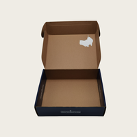 Boîtes d'expédition pliables en carton ondulé avec logo personnalisé, matériaux recyclés, écologiques, finition brillante
