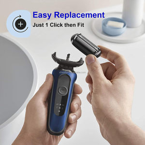 Tête de <span class=keywords><strong>rasoir</strong></span> électrique de remplacement en acier inoxydable pour <span class=keywords><strong>Braun</strong></span>, accessoire noir 53B Série 5/6, avec grille et lame de coupe - Product Image 6