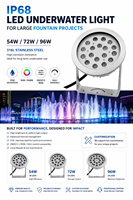 Fontaine musicale dansante LED subaquatique en acier inoxydable IP68 étanche pour extérieur, cascade DMX RGB, projection lumineuse