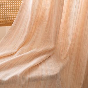 Rideaux Transparents en Polyester Rayé Rose XinLan, Rideaux Occultants et Translucides pour Salon, Chambre et Balcon - Product Image 3