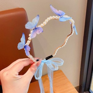 Diadema de mariposa con perlas, accesorio para el cabello de princesa para niños, <span class=keywords><strong>cinta</strong></span> de estilo forestal para niñas, adorno para la <span class=keywords><strong>cabeza</strong></span> de 12cm - Product Image 5