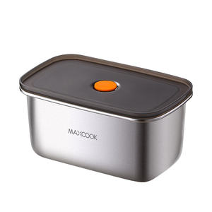 Conteneur de stockage en acier inoxydable 316L de 1300 ml avec couvercle en PP, réutilisable et portable, pour le <span class=keywords><strong>camping</strong></span> des nouveau-nés et le stockage des fruits, personnalisable avec logo - Product Image 1