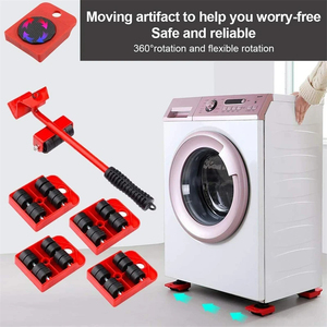 Juego de 5 Herramientas para Mover Muebles, Rodillo para Mover Objetos Pesados con Barra, Elevador de Muebles con Ruedas, Herramienta Profesional para Mudanzas - Product Image 4