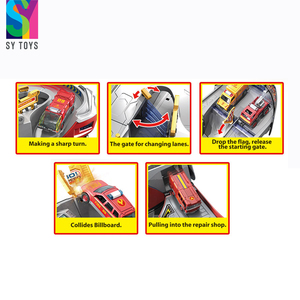 SY TOYS Factory, multifunción, ciudad para niños, tema de fuego, casco de carreras fundido a presión, pista de coche y estacionamiento, juguetes de almacenamiento - Product Image 5
