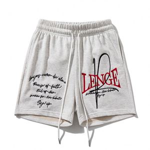 Custom logo Printed Fashion Embroidery Knitted Y2k Streetwear <b>Knee</b> Length Bermuda Short Pants Men's Heavy Cotton Shorts - Product Image 3