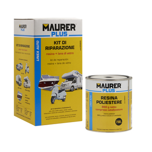 Kit de réparation de résine polyester 750 ml avec durcisseur et 0,5 m² de fibre de verre - Product Image 2