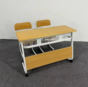 Muebles Escolares Estables, Juego de Sillas Escolares con Estructura Metálica Moderna y Duradera, Escritorios de Estudio para Estudiantes con Altura Ajustable - Product Image 2