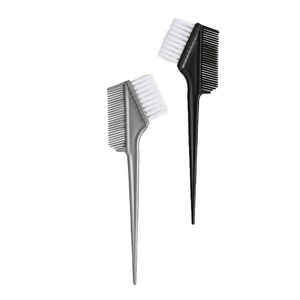 Peine de doble cara con punta para teñir el cabello, de plástico, grande, profesional, para uso en salón, gris y negro - Product Image 5