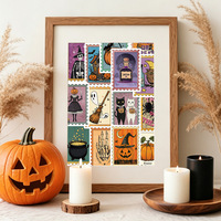 50 autocollants cool d'Halloween pour décoration de livres, lettres, festivals artistiques, cadeaux