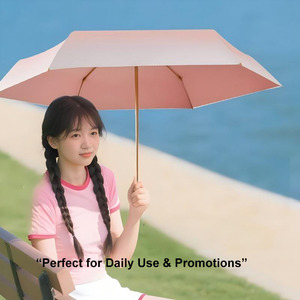 Parapluie pliable télescopique à 5 plis avec dégradé de couleurs, léger, compact, portable, capsule, commande manuelle, protection solaire et UV pour filles - Product Image 4