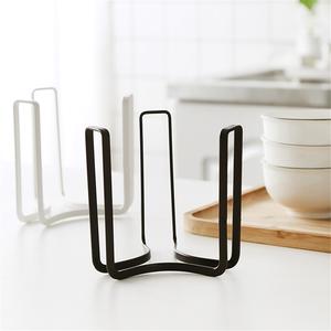 Égouttoir à vaisselle moderne et minimaliste en acier inoxydable, non pliable, organisateur de cuisine avec design imperméable pour le rangement de la vaisselle et des bols - Product Image 4