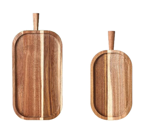 Bandeja Ovalada de Madera de Acacia con Asa, Estilo Japonés, para Sushi y Yakitori, Vajilla al por Mayor - Product Image 5