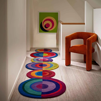 Custom Handmade Wool Runner Rug | Eco Friendly High Pile Stain Resistant Colorful Modern Durable Carpet for Kitchen Living