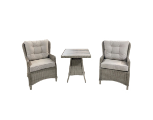 Conjunto de Muebles de Jardín Modernos de Ratán PE y Cerámica con Vidrio, Apilables, de 2 Plazas, <span class=keywords><strong>para</strong></span> <span class=keywords><strong>Patio</strong></span> Exterior, Balcón y Piscina, Tendencia Actual 2026 - Product Image 1