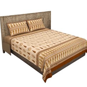 Parure de lit plate personnalisable avec 2 taies d'oreiller incluses, 100% coton 300 fils, écologique, toutes saisons - Product Image 1