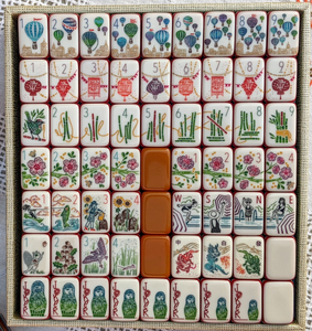 Walk Me haute qualité acrylique 160 moderne Portable Durable écologique américain Mahjong tuiles ensemble luxe <span class=keywords><strong>Paris</strong></span> thème 4 joueurs - Product Image 1