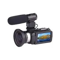 Câmera de vídeo vlogging uhd, 4k, 48mp, 3.0 polegadas, touch screen, para visão noturna, real, 4k, com capuz