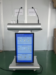 AIYOS AI Voice Podium, Pantalla Táctil de 23.8 Pulgadas, Pantalla Motorizada Ajustable de 27 Pulgadas, Transcripción por IA, Enseñanza Interactiva, Todo en Uno - Product Image 2
