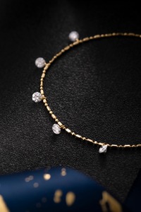 สร้อยข้อมือเพชรทรงกลมเจียระไนแบบบริลเลียนท์ 0.68 กะรัต ทองคำขาว 18K แท้ สไตล์มินิมอล |   เพชรทรงกลมเจียระไนแบบบริลเลียนท์ ผลิตในห้องปฏิบัติการ - Product Image 2