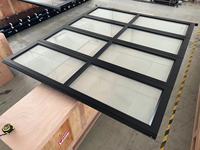 Portes de garage sectionnelles modernes en aluminium et verre dépoli, en promotion, directement de l'usine chinoise