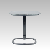 Table basse rectangulaire en acier inoxydable avec plateau en marbre, style moderne et minimaliste, vente en gros d'usine