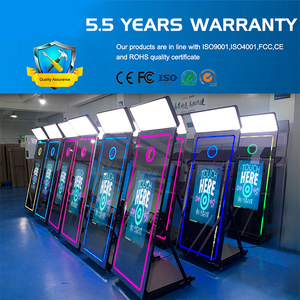 Trắng 65 Inch Ảnh Tự Sướng Foto Ma Thuật Thông Minh Gương Ảnh Gian Hàng Dropshipping Phần Mềm LED Khung Đèn Flash Ánh Sáng Máy Ảnh Tương Thích Gửi Thư - Product Image 5