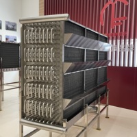 Évaporateur pour entrepôt frigorifique avec dégivrage à gaz chaud, refroidisseur d'air suspendu au plafond, refroidisseur d'air industriel pour entrepôt frigorifique