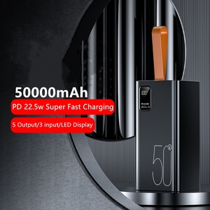 พาวเวอร์แบงค์ขนาดใหญ่ความจุ<span class=keywords><strong>50000mAh</strong></span> จอแสดงผลดิจิตอลกำลังไฟ22.5W PD20W USB-C เอาท์พุตที่ชาร์จเร็วสุดสำหรับ <span class=keywords><strong>iPhone</strong></span> - Product Image 3