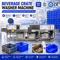 WINBOND Commercial Electric Fully Automatic 304 Stainless Steel Crate Washer Extractor Hot Water Cleaning Sterilization Rinsing