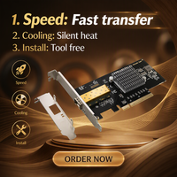 Tarjeta de red externa de 10 Gbps, controlador Intel82599, adaptador Ethernet Express SFP+PCIe2.0-4X único para Windows