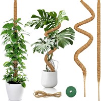 C354 Penyangga Tanaman Bentuk Batang Kelapa Lentur, Tiang Lumut, Penopang Tanaman, Hijau, Untuk Radish, Monstera, Berkebun
