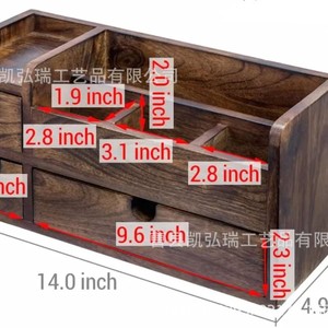 Modern minimalist wooden <b>storage</b> rack for home desktop, <b>dressing</b> <b>table</b>, and cosmetic organizer - Product Image 4