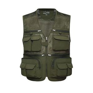 Multifunctional Plus Size Fishing Vest Multi-Pocket Breathable Anti-UV Quick Dry Comfort Nylon Cargo Tooling <b>Waistcoat</b> - Product Image 2