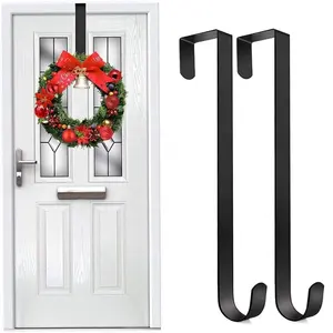 Colgador de corona de alta resistencia para puerta delantera, colgador de corona grande, gancho decorativo de Navidad