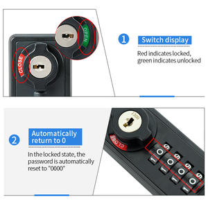 耐久性のある4桁パスワードメカニカル数値コンビネーションキャビネットロックマスターキー付きジムロッカー用 - Product Image 4