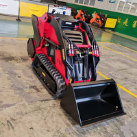 High top elettrico alimentato a batteria spedizione gratuita piccolo mini skid steer loader economico con secchio diverso accessorio
