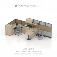 Meubles de bureau modernes, poste de travail en cubique pour centre d'appels, table de travail, cloison de bureau, bureau d'ordinateur, poste de travail modulaire pour 2 personnes