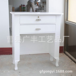 Bureau de réception en bois blanc avec tiroirs, forme carrée, durable, pour utilisation dans la salle de bain - Product Image 3