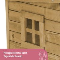 Abri pour animaux de compagnie en gros, maison extérieure pour chat avec toit en bitume et pieds réglables pour jardin ou véranda